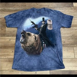 The Mountain Lincoln The Emancipator T-Shirt Mens Sz  Large Made In The USA EUC